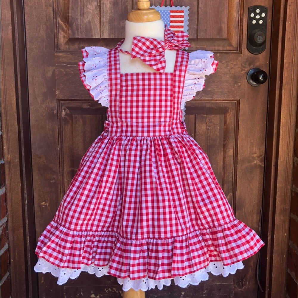 Eleanor rose dress 5/6 with matching headband nwot